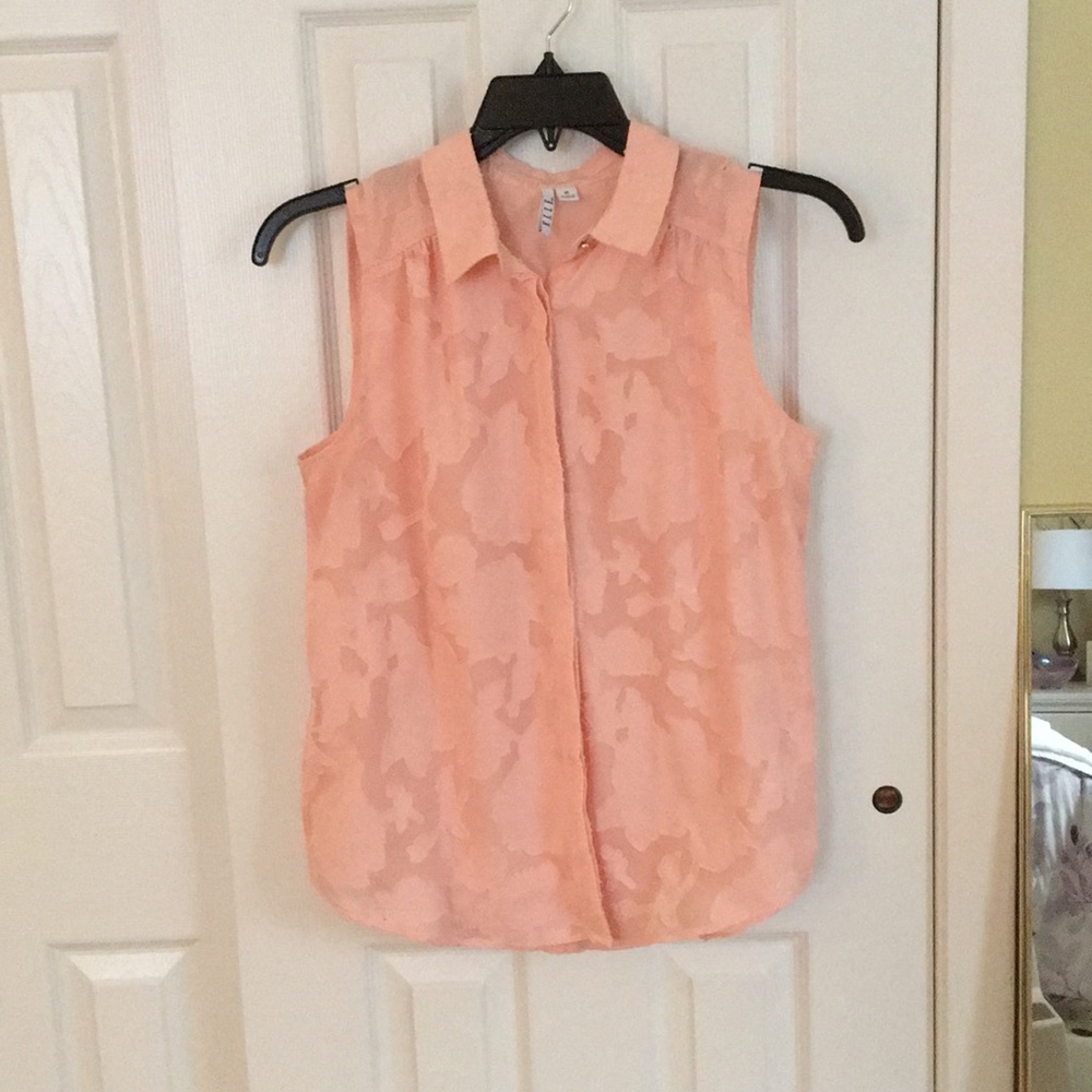 Elle Sleeveless Peach Color Top